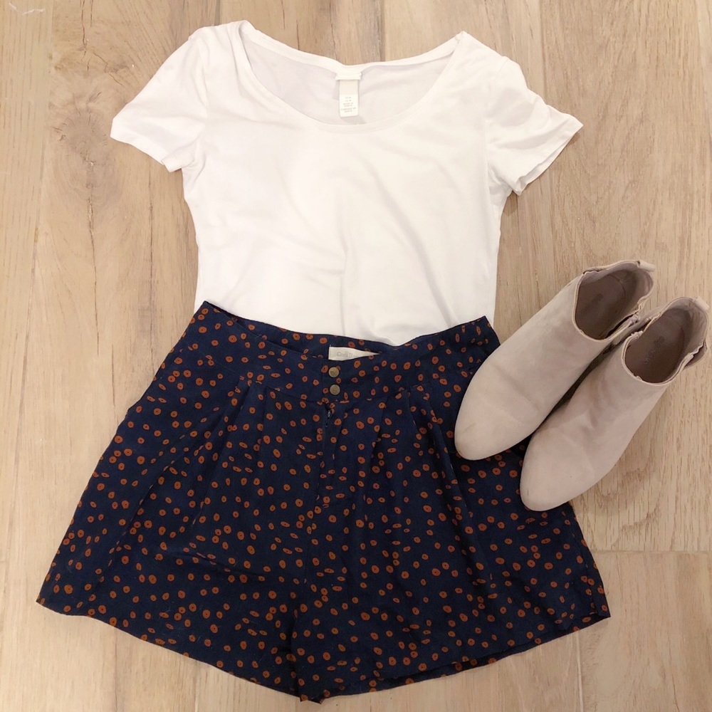 Costa Blanca High Waisted Soft Pleated Shorts